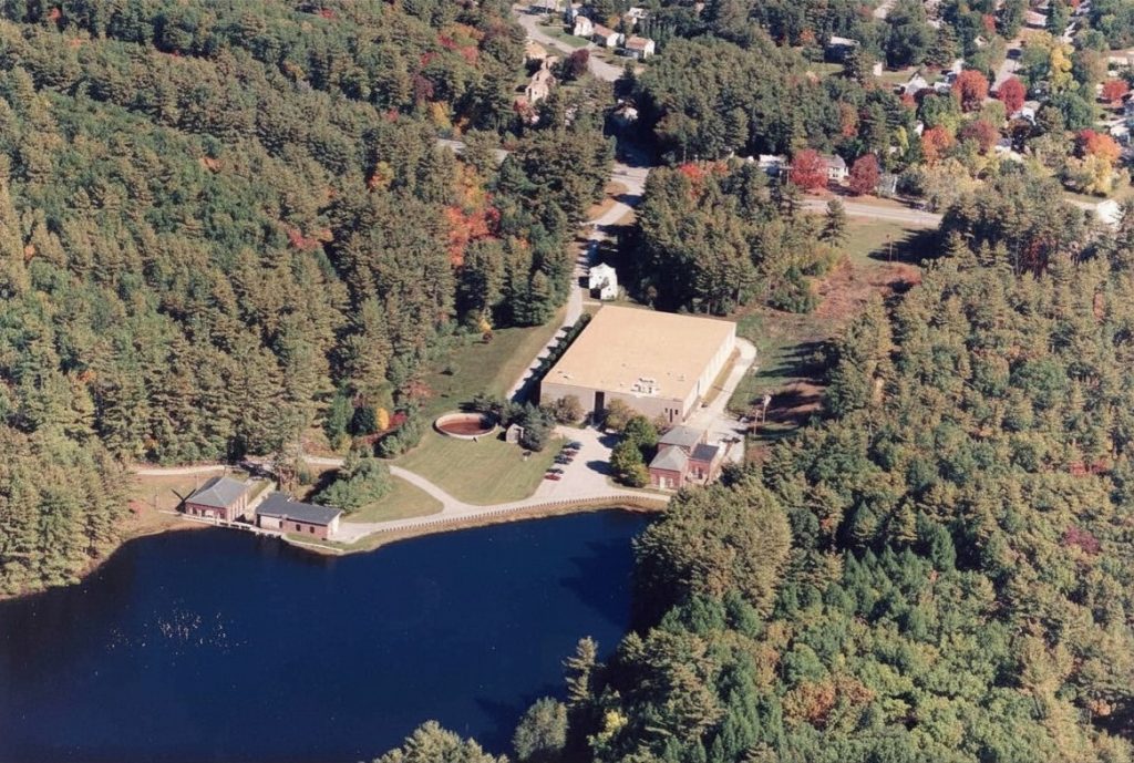 Aerial view of the Water Treatment Plant before 2003 renovations.