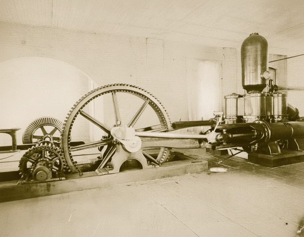 Photo of the Lang Pump in Pump Station #1.