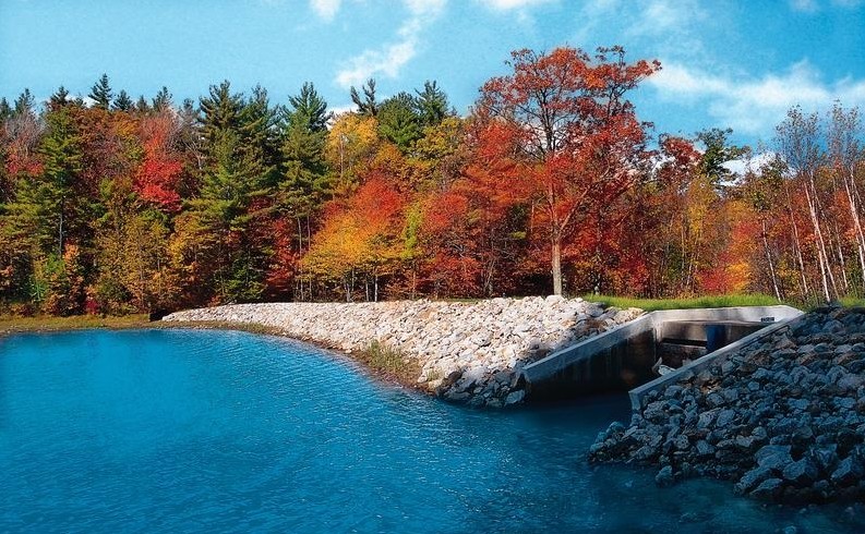 Photo of Berry Pond Dam, Pittsfield, NH.