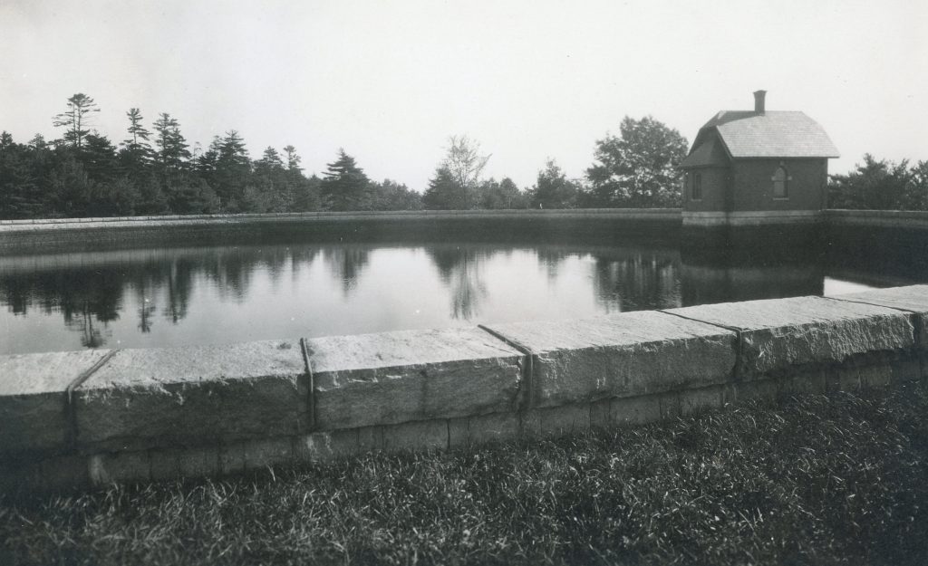 Photo of the first reservoir, Columbia Ave. Nashua.