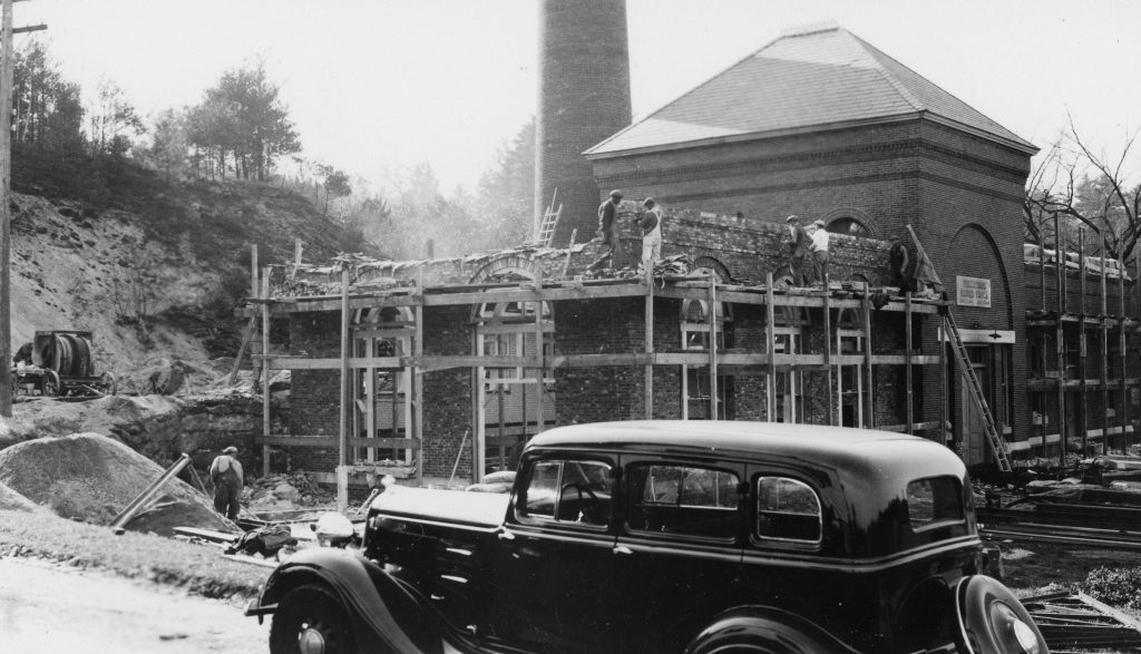 Photo of the Snow Station rebuild, 1934.